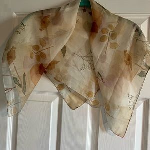 Sheer floral scarf.